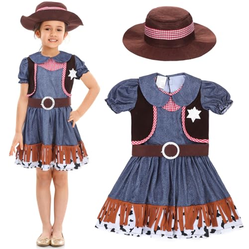 Toyvian 1 Satz Western-Cowboy-Kleidung für Damen westliche Kleidung Frau in westlicher Kleidung Western-Mädchen-Outfit Frauenkleidung Westernkleidung für Damen westliches Kleid Tuch von Toyvian