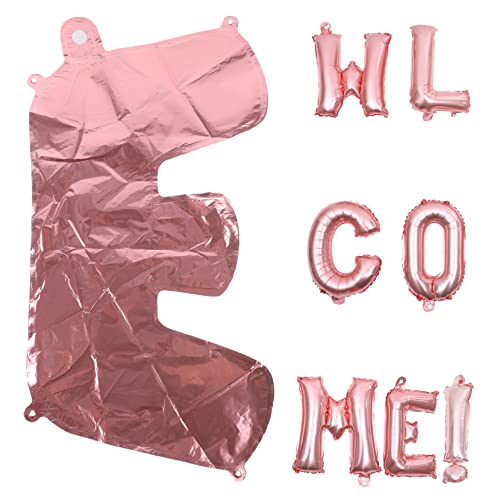 Toyvian 1 Satz Willkommen im Ballon luftballons erste schultag Buchstabenballons balons Ballonbogen-Kit Helium dekoration Willkommensdekore Party-Layout-Requisiten Aluminiumfolie Rose Gold von Toyvian