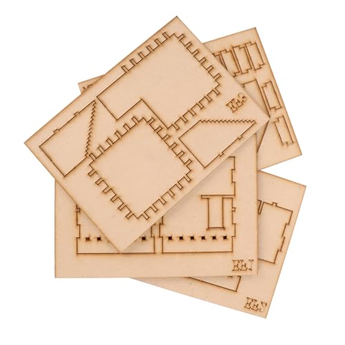 Toyvian 1 Satz Zweistöckiges Hausmodell Gebäudemodell Aus Holz Holzpuzzles Für Kinder Coole Rätsel Für Kinder 3D-rätsel Für Erwachsene 3D-Puzzle Aus Holz 3D-Puzzles Aus Holz Golden Hölzern von Toyvian