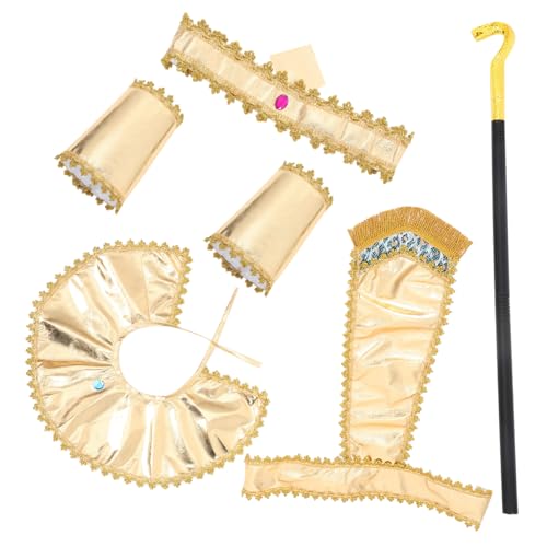 Toyvian 1 Satz -kleidungszubehör Ägyptisches Imitiertes Kostüm Nachgeahmtes Aufführungskostüm Cosplay Ägyptischer Requisite Halloween-Performance-kostüm Abs Golden von Toyvian