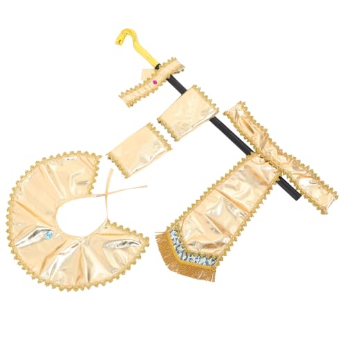 Toyvian 1 Satz -kleidungszubehör Halloween-zubehör Halloween-Cosplay-kostüm Halloween-versorgung Mit Ägyptischen Pharaonen Verkleidungskostüm Für Party Halloween-Outfit Abs Golden von Toyvian