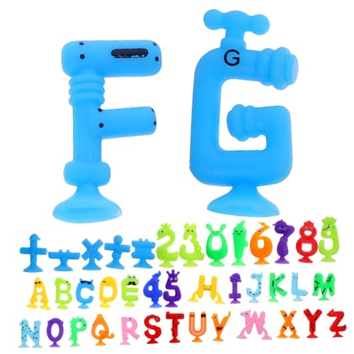 Toyvian 1 Set Buchstaben Lutsch Spaß Saugnäpfe Bausteine ​​Für Kleinkinder Saugnäpfe Familienspiel Für Saugnapf Buchstaben Zahlen Alphabet Buchstabierspiel Englisches von Toyvian