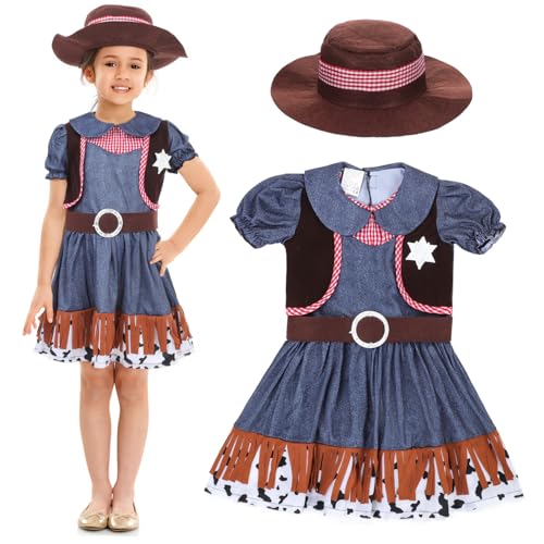 Toyvian Cowgirl-kostüm für Mädchen Western-anzieh-Outfit Kostüme für Teenager-mädchen Detaillierte Verarbeitung Größe M von Toyvian