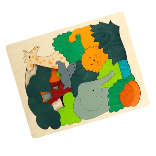 Toyvian 1 Set Fünfschichtiges Tier-Cartoon-Puzzlespielzeug aus Holz () entwicklung kindliche entwicklung Fun Toy Lernspielzeug für Kleinkinder Holzpuzzles für hölzern von Toyvian