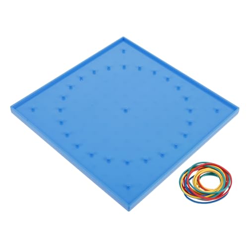 Toyvian 1 Set Geoboard Mit Gummibändern, Puzzle-Formen, Brettspielzeug Für Kinder, Bastelwerkzeug, Geometrisches Brett Für Kinder, Geoboard-Spielzeug, Ansprechendes Mathematik-Werkzeug von Toyvian