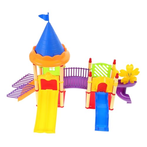 Toyvian 1 Set Kinder Spielplatz Modell Miniatur Spiel Mini Rutsche Spielzeug Spielplatz Spielzeug Für Fantasievolles Spielen Indoor Und Outdoor Spaß von Toyvian