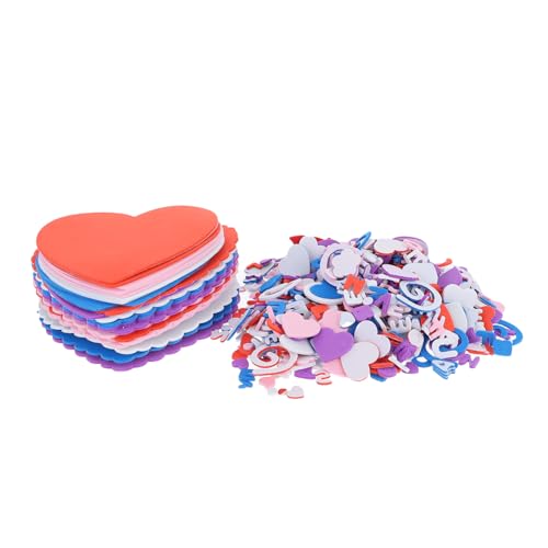 Toyvian 1 Set Liebesblasen Aufkleber Ornament Nagelaufkleber Dekoration Herz Bastelaufkleber Valentinstag Herzaufkleber Valentinstag Dekore Herzförmige Aufkleber DIY von Toyvian