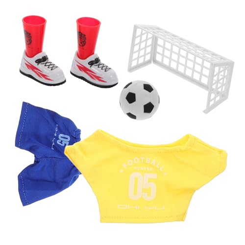 Toyvian 1 Set Mini Miniatur Fußball Vorteilhaft Intelligente Haushalts Stemware Bekleidung Kleine Fußball Basketball Net Trampolin Fußball Pu Gelb von Toyvian