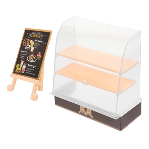 Toyvian 1 Set Miniatur Kuchenschrank Puppenhaus Mini Vitrine Mini Möbelladen Schrank Modell Mini Bäckereischrank Mini Küchendekoration Mini Hauszubehör Mini Schrank von Toyvian