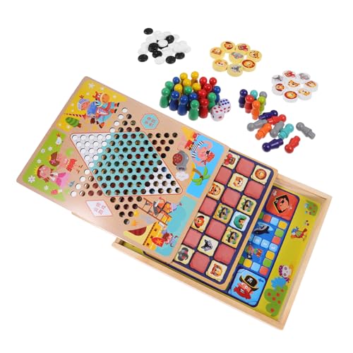 Toyvian 1 Set Multifunktionales Schachspielzeug Kinderschachspielzeug Spielbrett Schachspielzeug Schach Für Kinder Tragbares Fliegendes Schach Holzschachbrettspielzeug Schachspiele von Toyvian