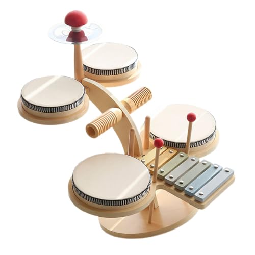 Toyvian 1 Set Pädagogische Trommel Set Kinder Trommel Set Kinder Trommel Set Spielzeug Holz Trommel Set Musik Instrument von Toyvian