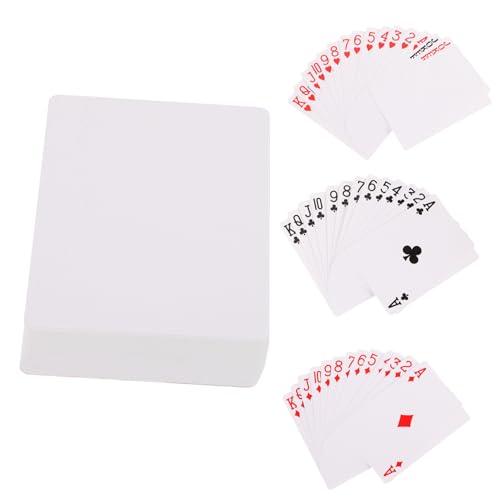 Toyvian 1 Set Papier-pokerkarten-Requisiten, Brettspiel, Unterhaltsames Poker, Leere Sublimations-Poker von Toyvian