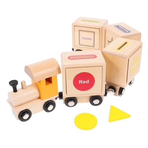 Toyvian 1 Set Passendes Sensorisches Spielzeug Cartoon Magnetisches Hölzernes Zugspielzeug Für Kinder von Toyvian