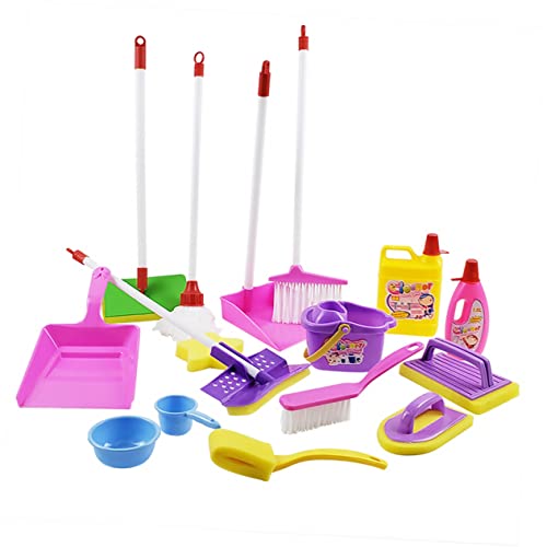 Toyvian 1 Set Reinigungsspielset Kinderspielzeug Spielhaus Reinigungsspielzeug Kinderreinigungsspielzeug Reinigungsgeräte Reinigungsgeräte Kleine Reinigungsspielzeuge Bunter Kunststoff von Toyvian