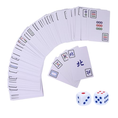 Toyvian 1 Set Reise Mahjong Karten PVC Set Chinesische Mahjong Karte Spiel Set Für Party von Toyvian