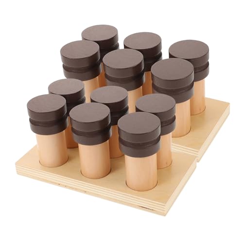 Toyvian 1 Set Riecheimer Riechspielzeug Motorik Trainingsspielzeug Geruchssinnesspielzeug Kinder Lernspielzeug Kleinkind Sinnesspielzeug Montessori Holzspielzeug Holz Montessori von Toyvian