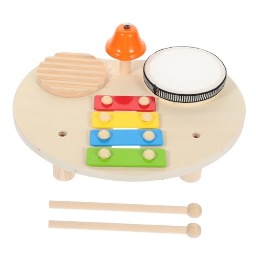 Toyvian 1 Set Schlaginstrumente Kinderspielzeug Instrumente Kinderspieltisch Spieltisch Für Xylophon Kleinkind Musikspielzeug Vorschul Trommelspielzeug Musiktisch Schlagzeug von Toyvian