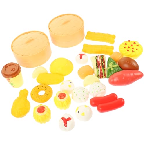 Toyvian 1 Set Simulierte Frühstücksdesserts Mini Spielzeuge Dampfbrötchenmodelle Spielhausspielzeug Simuliertes Knödelmodell Künstliche Lebensmittelmodelle Gefälschtes Lebensmittelmodell von Toyvian