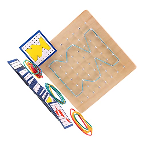 Toyvian 1 Set Stecktafel Nagelplatte Nagelbrett Mathematik Lernwerkzeug Kreatives Geoboard Geometrische Form Lernwerkzeuge Mathematik Lernwerkzeuge Lernspielzeug Aus Holz von Toyvian