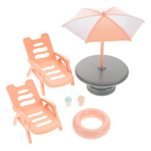 Toyvian 1 Set Strandkorb Set Sonnenschirme Für Sand Kinderspielzeug Mini Spielzeug Spielzeug Strandspielzeug Outdoor Zubehör Kinderspielzeug Simulierter Strandkorb Miniatur von Toyvian