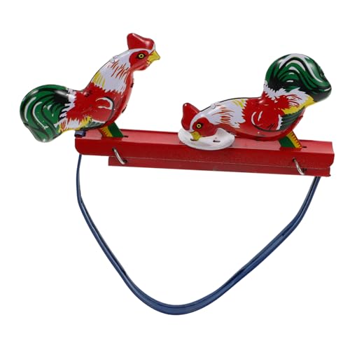 Toyvian 1 Set Vintage Huhn Spielzeug Retro Geflügel Spielzeug Metall Picken Hahn Spielzeug Eisen Huhn Spielzeug Traditionelles Hahn Spielzeug von Toyvian