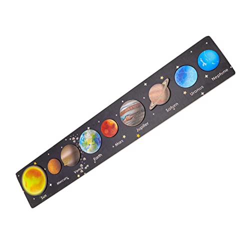 Toyvian 1 Set Von Holzpuzzle Für Lernspielzeug Zur Der Kognitiven Fähigkeiten Mit Acht Planeten des Sonnensystems Pädagogisches Matching Puzzle Für Jungen Und ädchen von Toyvian