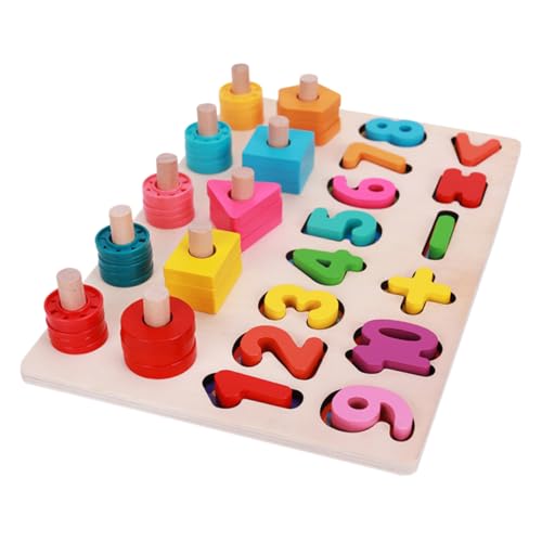 Toyvian 1 Set Vorschulspielzeug Kleinkinderpuzzle Kinderpuzzles Für Kleinkinder Kinderpuzzles Kinderspielzeug Puzzles Für Kleinkinder Frühlernspielzeug Formabgleichsspielzeug Buntes Holz von Toyvian