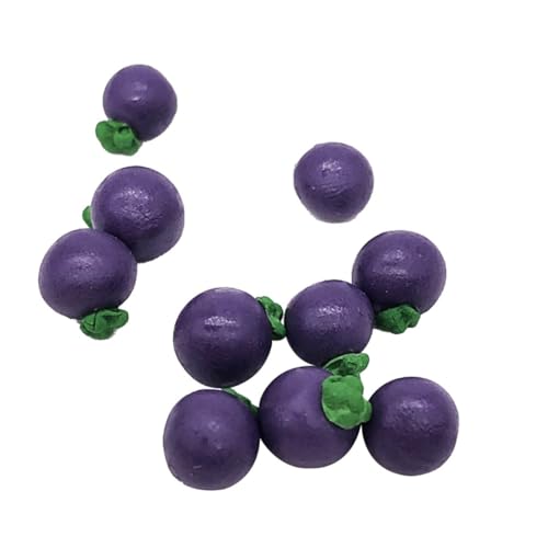 Toyvian 10 STK Mini-speisemodell Spielspielzeug Küche Obst Mangostan Prop Obst-Mangostan-Modell Mini-schmuck-Miniatur- Violett von Toyvian