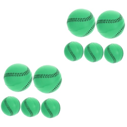 Toyvian 10 STK Schaumstoff-Baseball Softball Üben Softbälle Trainieren Baseball Trainieren Ball Spielen Trainingsball Für Kinder Softball-trainingsbälle Sport-stressbälle Flummi Pu Green von Toyvian