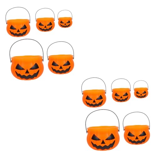 Toyvian 10 Stk Kürbis Eimer Halloween-Süßigkeiten-Eimer Halloween-Zubehör kreativer Süßigkeiteneimer Halloween Party Deko geschenkverpackung Kürbis-Süßigkeiten-Eimer Partygeschenk Abs von Toyvian