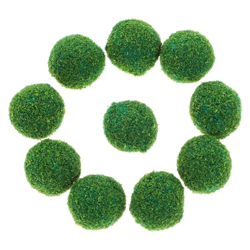 Toyvian 10 Stück Miniatur Graskugel Mikropflanzen Sandtisch Miniatur Ornament Mini Sandtisch Ornamente Mini Ornament Simulation Cluster Ball von Toyvian