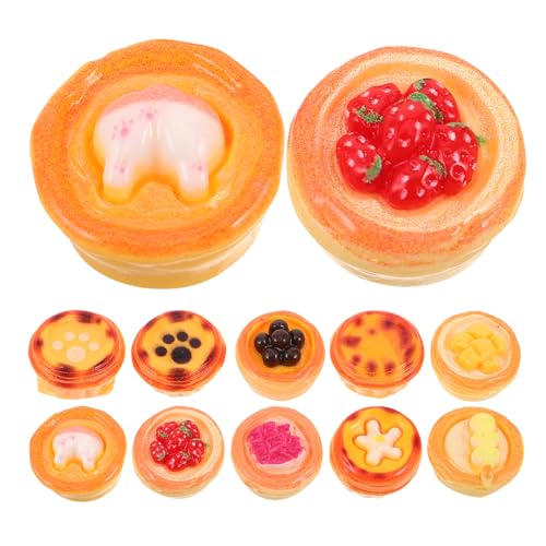 Toyvian 10 Stück Miniatur-Puppenhaus-Lebensmittelzubehör – Mini-Eierkuchen-Modelle, Spielzeug, Kinder, Puppenhaus, Rollenspiel, Essen, Küche, Kochspiel, Teeparty-Spielzeug Toyvian 10 Stück Miniatur-Puppenhaus-Lebensmittelzubehör – Mini-Eierkuchen-Modelle, Spielzeug, Kinder, Puppenhaus, Rollenspiel, Essen, Küche, Kochspiel, Teeparty-Spielzeug von Toyvian