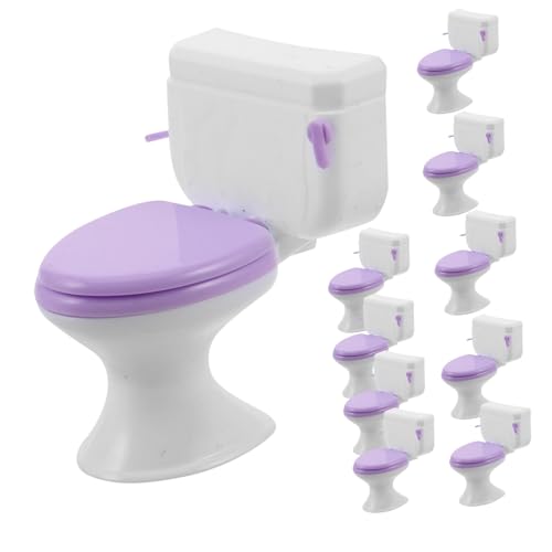 Toyvian 10 Stück Puppenhaus Mini -Toilette Toilette für Mini -Toilettensitzdekoration kleine Spielzeugtoilette Miniatur-Toilettensitz Plastik Toyvian 10 Stück Puppenhaus Mini -Toilette Toilette für Mini -Toilettensitzdekoration kleine Spielzeugtoilette Miniatur-Toilettensitz Plastik von Toyvian