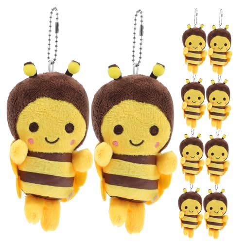 Toyvian 10 Stück Stofftiere Honigbienen Weiche Plüschbienen-Dekoration Gelbe Biene Plüschtiere Plüsch-Honigbiene Schlüsselanhänger Mini-Bienenspielzeug Biene Plüschbiene Partydekorationen Toyvian 10 Stück Stofftiere Honigbienen Weiche Plüschbienen-Dekoration Gelbe Biene Plüschtiere Plüsch-Honigbiene Schlüsselanhänger Mini-Bienenspielzeug Biene Plüschbiene Partydekorationen von Toyvian