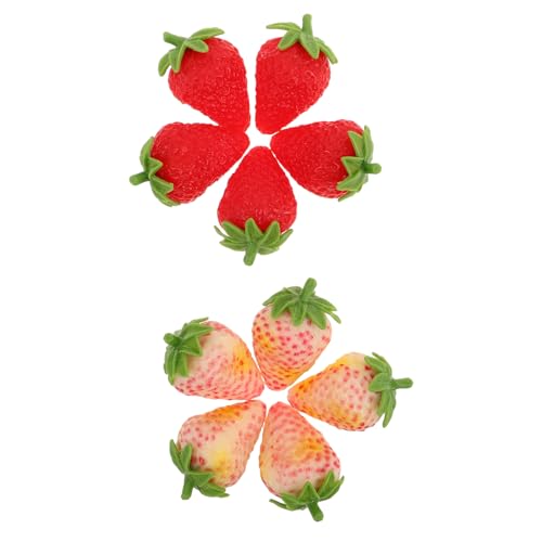 Toyvian 10 Stück Teiliges Realistische Cremig Weiße Künstliche Erdbeerfiguren Leicht und Langlebig als Fotorequisiten für Food Styling Küchen und Partydekoration Toyvian 10 Stück Teiliges Realistische Cremig Weiße Künstliche Erdbeerfiguren Leicht und Langlebig als Fotorequisiten für Food Styling Küchen und Partydekoration von Toyvian