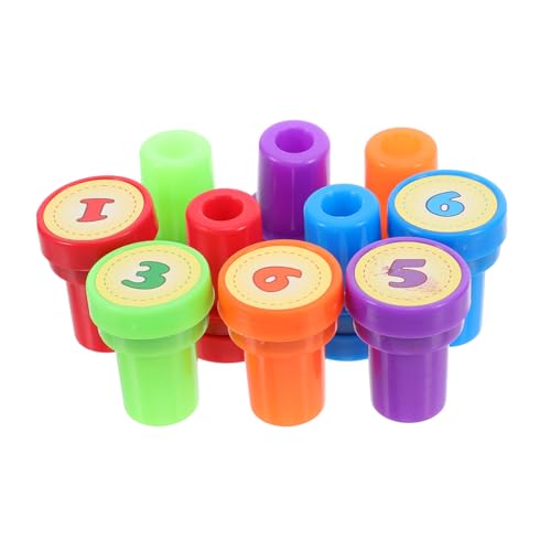 Toyvian 10 Stück Zahlenstempel Spielzeug Spielzeug Für Kleinkinder Stempel Spielzeug Für Kinder Kinderspielzeug Kinderstempel DIY Süßer Stempel Partygeschenke Niedlicher DIY von Toyvian