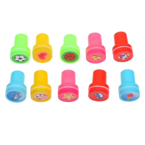 Toyvian 10-Teiliges Set Kinderstempel funkeln Stickkarten Stickgarnkarten Aufbewahrung von Stickgarn Aufkleber Stempel für Kleinkind Stempel Geburtstagsfeier liefert Briefmarken PVC von Toyvian