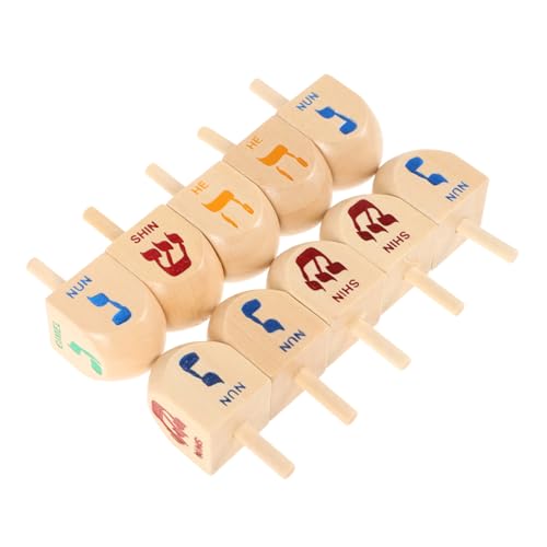 Toyvian 10-teiliges Set Kreisel Spielzeug Klassischer Kreisel Lustige Chanukka-spielzeuge Holz von Toyvian