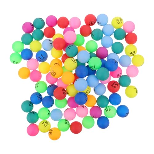 Toyvian 100 Pcs Bingo-Kugeln Gewinnspielkugeln (1-100) Nummerierte Bälle-Plastikbälle Für Gewinnspiele Spendenaktionen Bingo Games Night & Events Print Pong Bugs Mit Zahlen von Toyvian