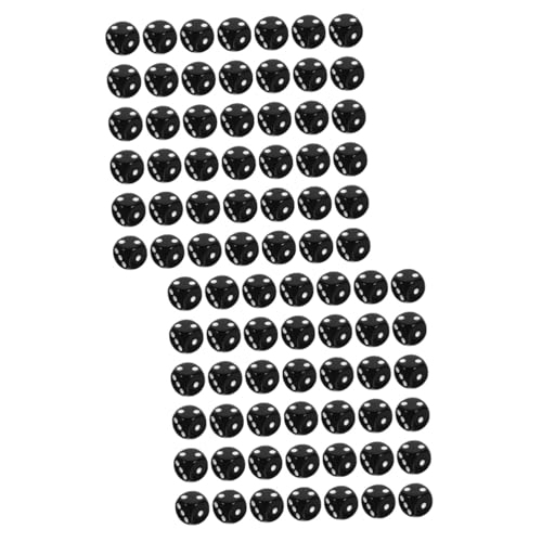 Toyvian 100 STK Schwarze Würfel spielwürfel spielewürfel Unterhaltungswürfel Partygeschenk Würfel-Requisiten Würfeln Spielzeugwürfel Brettspiel-Tool Würfel für Spiel Acryl Black von Toyvian