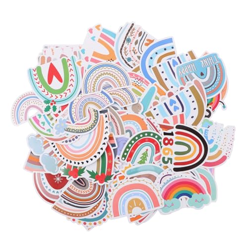 Toyvian 100 STK klebesticker Stickers Aufkleber Einzigartige Aufkleber Entfernbarer Aufkleber dekorative Sticker Rainbow Sticker Laptop-Regenbogenaufkleber Auto-Regenbogen-Aufkleber Papier von Toyvian