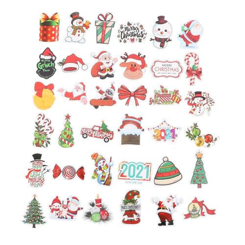 Toyvian 100 Stück Notizbuch Aufkleber Cartoon Aufkleber Weihnachtsdekoration Scrapbooking Cartoon DIY Aufkleber Tagebuch Dekorative Aufkleber Weihnachtsthema Aufkleber von Toyvian