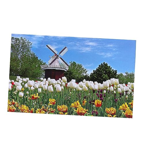 Toyvian 1000 Stück 1 Satz Puzzle für Erwachsene Puzzle kinderpuzzle laubsäge Puzzle-Brett Puzzles puzzlekleber Puzzlematte Modernes Tulpen-Puzzle Papierpuzzle-Landschaft von Toyvian