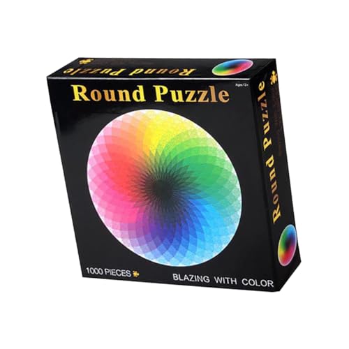 Toyvian 1000 Stück buntes Puzzle Puzzle Erwachsenen Puzzle rätsel Spiele rätselspiel Puzzlespiel klares Rätsel Puzzle-Tablett pädagogisches Puzzle rundes Puzzle Colorful von Toyvian