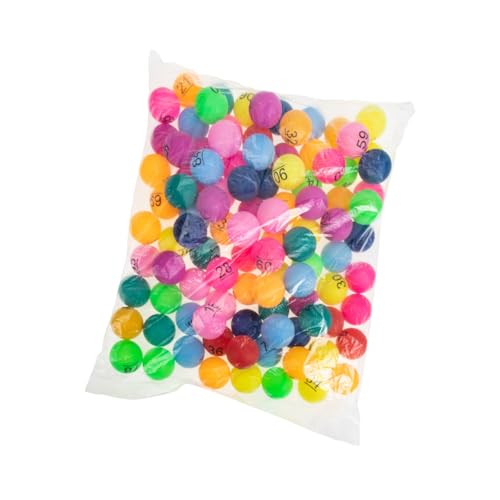 Toyvian 100St Farbe Zahlenball plastikball kunststoffball plastikkugeln Zahlenlotterie playhome Bälle für die Grube Hohle Bingokugeln Anzahl Lottokugeln Bälle für die Heimparty Colorful von Toyvian