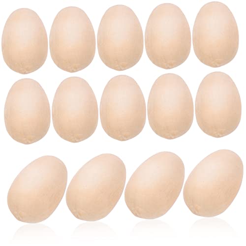 Toyvian 100St eierimitationen aus Holz Eier aus Polystyrol Eier zum Dekorieren Eierablage Ostereier basteln Easter Egg Decoration Party-Ei-Dekorationen Ostereihalter hölzern von Toyvian