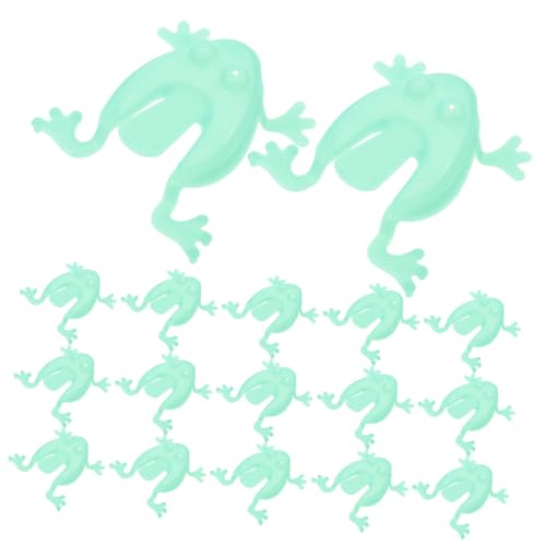 Toyvian 100st Hüpfender Frosch Pressspielzeug Hüpfendes Froschspielzeug Frösche Masse Große Kleine Spielzeuge Spielzeugfrosch Springendes Spielzeug Mini-frösche Gummifrosch Green Plastik von Toyvian