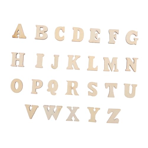 Toyvian 104st Holzspielzeug Lernspielzeug Für Kleinkinder Alphabet-Spielzeug Für Kinder Rechtschreiblernen Für Kinder Buchstaben Aus Holz Unvollendeter Holzausschnitt Hölzern Khaki von Toyvian