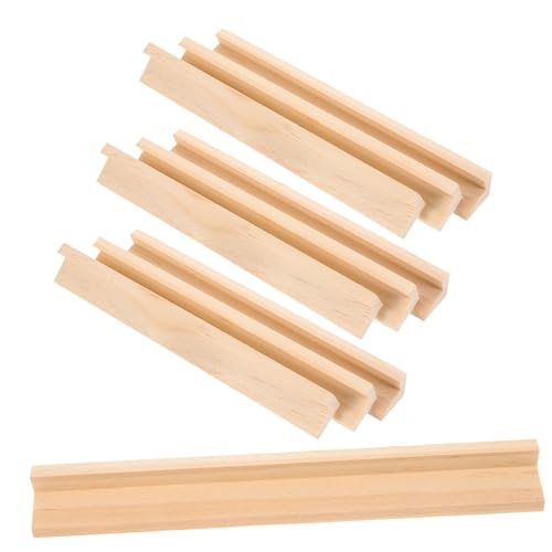 Toyvian 10St DIY Holzhandwerk Dekoration Tischständer Lattenhalter Briefzeichenbasis bastelbedarf holzspielzeug tischdeko ständer für holzbuchstaben Basis englischer Buchstaben Bambus von Toyvian