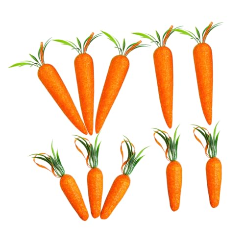 Toyvian 10St Karotte-Anhänger zu Ostern basteln für Ostern für geldgeschenke Ostern gartendeko ostegeschenke hängende Karottendekoration Hängende Osterdekorationen Stoff Orange von Toyvian